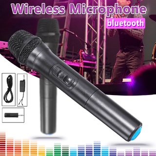 12v uhf 2 canales inalámbrico de mano micrófono bluetooth altavoz karaoke micrófono