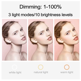 Aro de luz Led 10 Pulgadas 26cm con Tripie para Tik Tok Streaming Maquillaje Fotos (7)