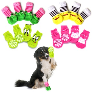 [iffarfair] calcetines antideslizantes para perros, lindos y encantadores calcetines de algodón transpirables con goma. (2)