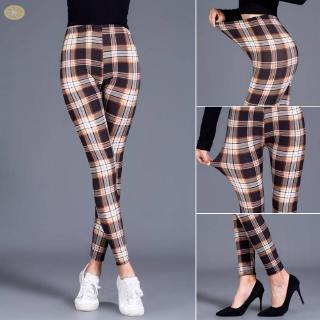 mujer pantalones leggings deportes elástico pantalones de moda fitness pantalones retro impreso (5)