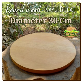 Madera redonda de madera redonda de 30 Cm tabla de cortar bandeja de madera bandeja de madera