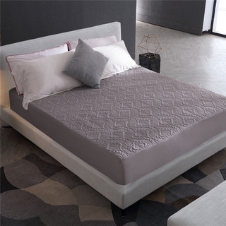 SICHENG - funda de colchón de varios tamaños, transpirable, Protector de colchón, impermeable, estilo de hoja, Color sólido, suave, Protector para el hogar (9)