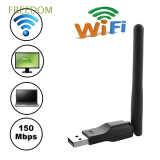 FREEDOM 150Mbps 802.11b/g/n Profesional Tarjeta de red Wireless WiFi dongle Adaptador WiFi Portable Mini LAN Ethernet Antena giratoria Receptor USB