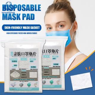 Almohadilla de cubierta facial 100 piezas desechables almohadilla protección junta filtro tela no tejida sin polvo higiene