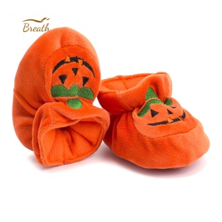 WALKERS 1 par de niños zapatos de bebé calabaza mantener caliente antideslizante primeros pasos aprender transpirable para halloween