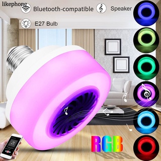 E27 LED Inalámbrico Bluetooth Bombilla Altavoz RGB Teléfono Control De Música Lámpara likephone