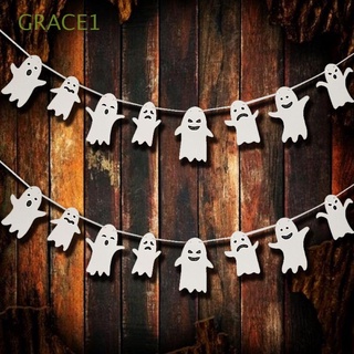 grace1 papel feliz halloween lindo props fantasma guirnaldas blanco fiesta decoración diy home banner