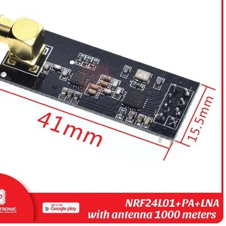 Nrf24L01 PA LNA SMA transceptor inalámbrico 2.4Ghz 1 Km antena