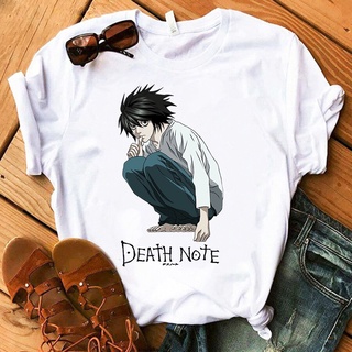 Death Note T Anime camiseta blanca T Hip Hop Harajuku Anime Manga Kawaii camiseta tops