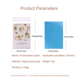 Portable 50 Pieces Of Oil-absorbing Paper, Soft, Silky, Facial Oil-controlling Paper