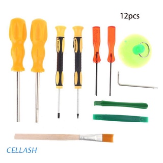 Cellash 12 in 1 Triwing Screwdriver Set Durable Screwdriver Tool Full Triwing Screwdriver Repair Kit GameBit Tool Kit for Switch /New 3DS/Wii/DS/Dsl/NES