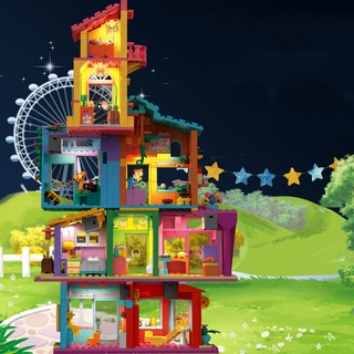 8 en 1 apilados castillo bloque de construcción calle vista serie bloques lego para niño niña regalo de navidad (2)