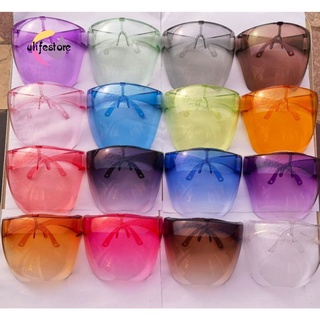 2021new niños máscara cara HD Real anti-niebla PC lente moda de una sola pieza lente de gran tamaño gafas máscara transparente para niños ULIFE