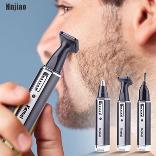 nnjiao~ 3 en 1 recargable hombres eléctrico nariz oreja trimmer recorte cejas afeitadora