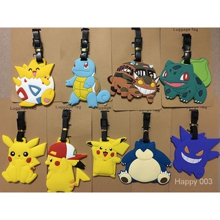 etiqueta de equipaje de estilo japonés animación de bolsillo monstruos pikachu respiración de fuego dragón ni gui etiqueta de equipaje pokémon tarjeta de embarque