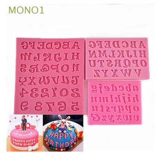 MONO1 nuevas letras números molde de cocina decoración de pasteles de silicona alfabeto Fondant herramientas hornear Chocolate azúcar