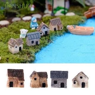 jianshuo micro piedra casas decoración figuritas miniatura casa jardín paisaje pueblo hada cabañas decoración miniatura/multicolor