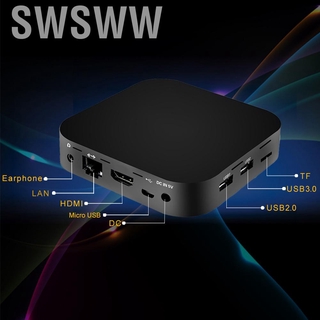 Swsww Mini PC Suitable for Win10/Intel Z‑8350 Wifi Portable Quad‑Core 4+32G Without Fan 100‑240V (5)