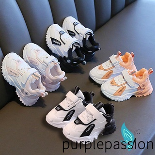 Purp-kids zapatos deportivos con suela antideslizante, cuero Artificial ajustable gancho bucle al aire libre zapatilla de deporte herramienta
