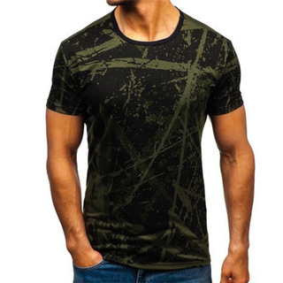 HBINBIN camisa de manga corta con estampado de rayas degradado Casual de moda para hombre