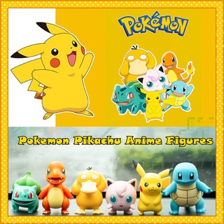 Figuras de acción pokemon Pikachu Figuras de Anime Charmander Psyduck Squirtle Jigglypuff Bulbasaur Figuras de Anime