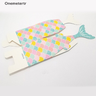 [onemetertr] 10pcs cola de sirena de papel caramelo caja de regalo bolsas de palomitas cajas niños pequeña sirena.
