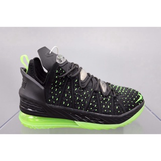✠⊕Nike Lebron 18 James zapatillas de baloncesto verdes fluorescentes negras de 18a generación zapatillas deportivas zapatillas de baloncesto reales