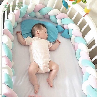 protector de cuna para cama de bebé, cuerda de tejido, nudo, decoración de la habitación