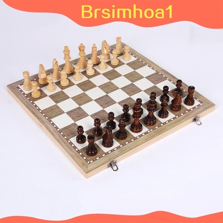 [BRSIMHOA1] portatil internacional Chess/reparadores/retrogammon 3 en 1 Set con tablero de almacenamiento plegable para viaje