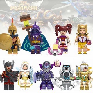 League of Legends LOL Games Minifigures Jinx Jax Ashe Vayne Ahri Riven Compatible Lego bloques de construcción juguetes