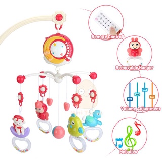 Bebé móvil sonajero juguetes 0-12 meses para bebé recién nacido cuna cama campana niño sonajeros carrusel para cunas niños juguete Musical regalo (4)