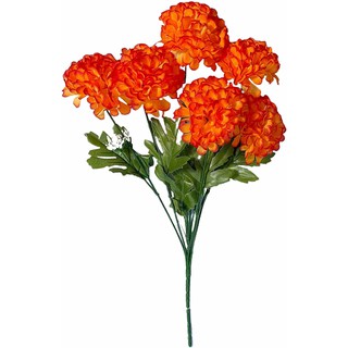 12 Ramos de Cempasúchil Naranja De Tela Cada Ramo Tiene 6 Flores de 10 Cms Diámetro 38 Cms Altura
