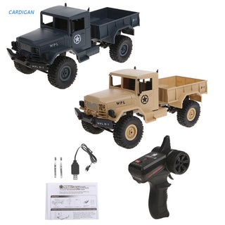 cardigan wpl b14 rc coche 1/16 rock crawler off-road 4wd 2.4g militar camión coche divertido juguete