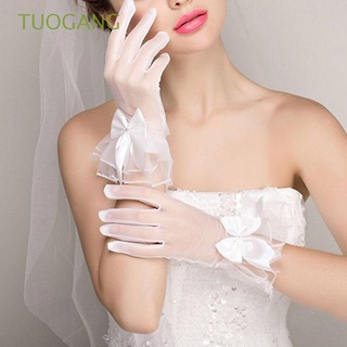 tuogang mujeres encaje malla encaje vestido de novia vestido de novia blanco hilo transparente novia matrimonio diseño corto/multicolor
