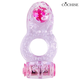 Cochise anillos vibradores del pene clítoris doble polla anillo elástico Delay juguetes sexuales para hombres (6)