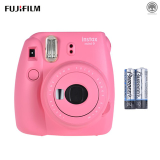r fujifilm instax mini 9 cámara instantánea cámara cámara con espejo selfie 2pcs batería, flamenco rosa