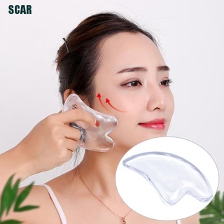 Gua Sha tablero raspado herramienta de masaje Facial masaje belleza salud herramienta cristal