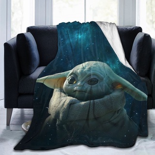 Manta impresa 3d bebé-Yoda-Star-Wars manta de franela cama tiro suave de dibujos animados impreso colcha sofá regalo 2