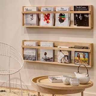 Libros de pared minimalistas/estante libros colgantes Mini pasta de madera colgante apilamiento