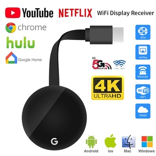 Miracast Dongle Para Chromecast Ultra 4k Qualquercast Wireless Wifi Dongle De Exibição Para Google Home Netflix