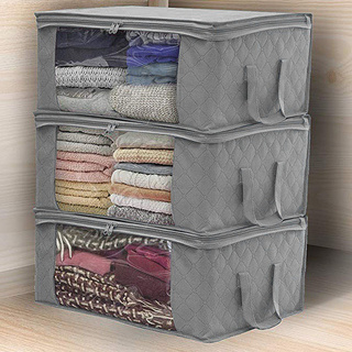 Caja De almacenamiento De ropa/estuche De tela no tejida plegable a prueba De polvo