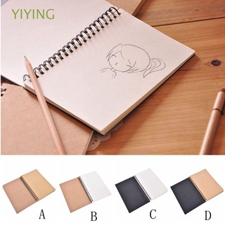 YIYING School Supplies Sketchbook Blank Paper Crafts Notebook School Stationery Drawing Lettering Supplies Painting Drawing Kraft Paper Kids Gift Spiral Bound Art Paper