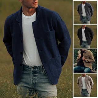 Sweater Autumn Cardigan Cotton Blend Fashion Jacket Loose Men\'s M~2XL (8)
