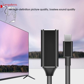 CARGADORES alta calidad Type-C a HDMI 4K 30hz HD conversión HDMI compatible adaptador TV convertidor de teléfono a ordenador aleación de aluminio Cable de vídeo USB proyector/Multicolor (1)