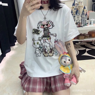 Mikan Tsumiki De Dibujos Animados Anime Kawaii Dulce Niñas Japón Streetwear Harajuku Casual Tops Ulzzang Vintage E-Girl Verano De Las Mujeres T-shirt loIJ