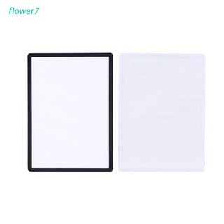 flower7 1pc Compatible With New 3DS Replacement Black White Top Front Screen Frame Lens Cover LCD Screen Protector panel For New 3DS