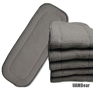 <uamdear> alvababy 5 capas lavables pañales de tela pañales de microfibra de carbón de bambú inserto