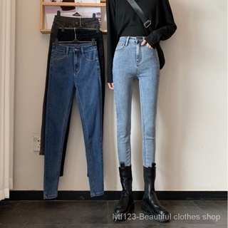 Jeans ajustados para mujer primavera y otoño2021Nueva Alta cintura Slim adelgazante versátil pantalones de tobillo-atado lápiz Pantalones Pantalones