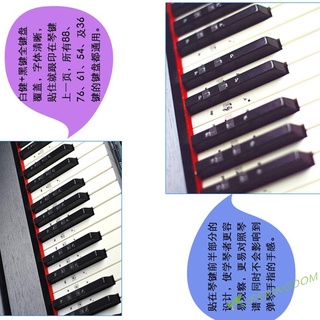 (formyhome) 88 teclas 61 teclas 54 teclas teclado de piano etiqueta engomada stave entrada nota pegatina