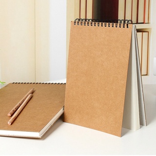 Breve papel Kraft libro de bocetos arte bobina cuaderno de bocetos 30 páginas arte dibujo papel